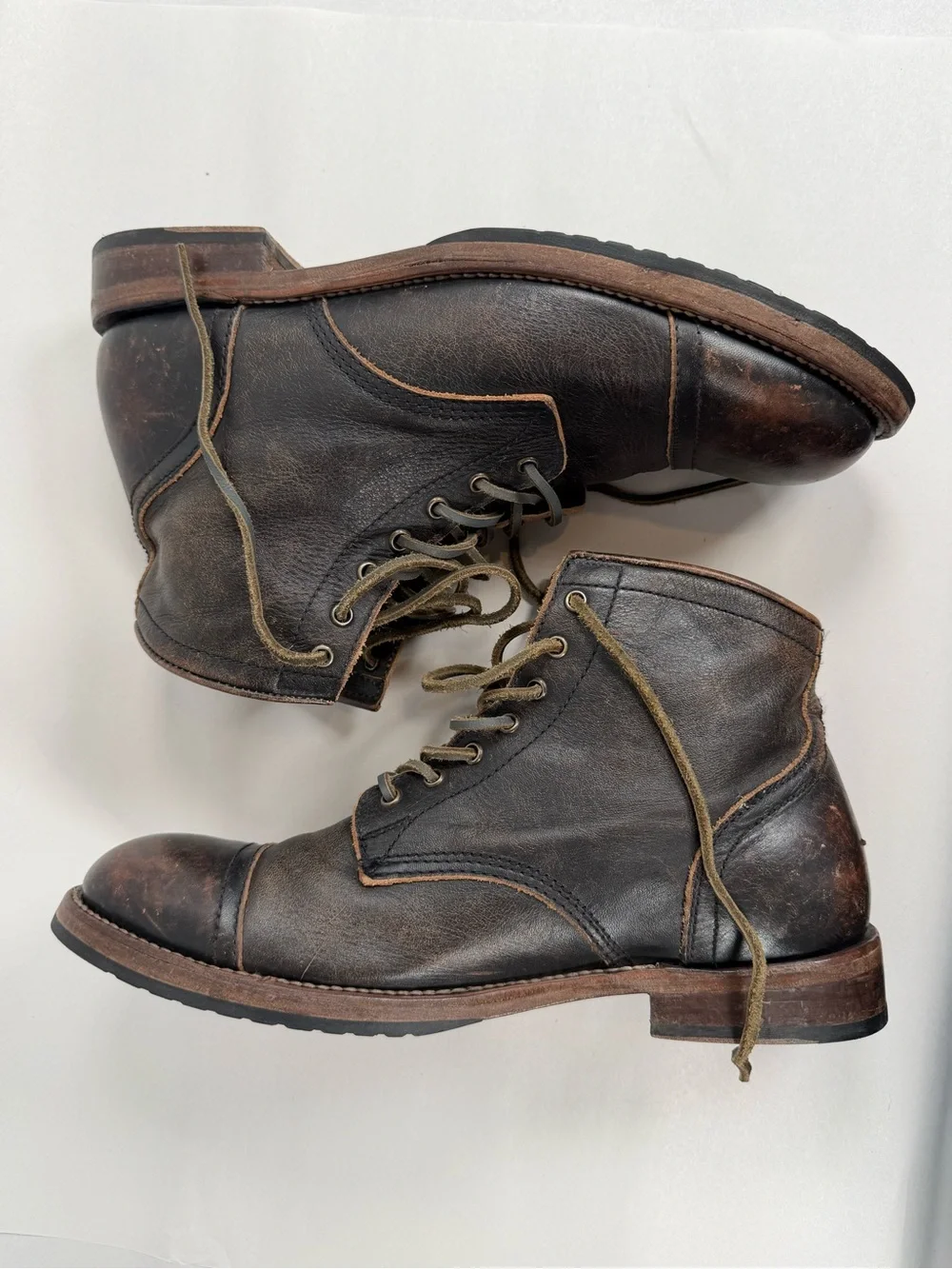 Freebird by Steven Men's Prison Boots Size 13 Leavenworth Brown Leather Boots